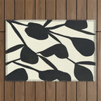 Abstract A17-black Outdoor Rug Gallery Image 1