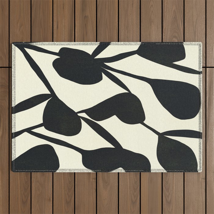 Abstract A17-black Outdoor Rug Gallery Image 1