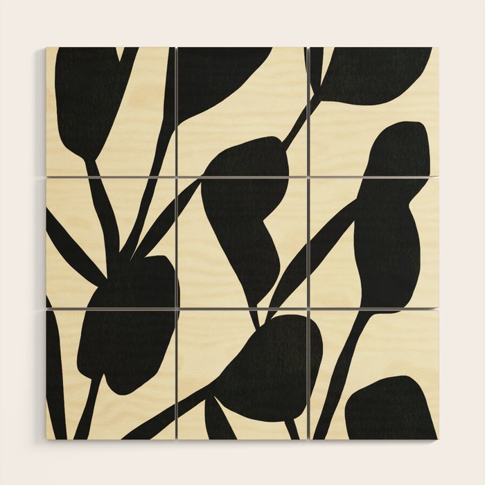 Abstract A17-black Wood Wall Art Gallery Image 1