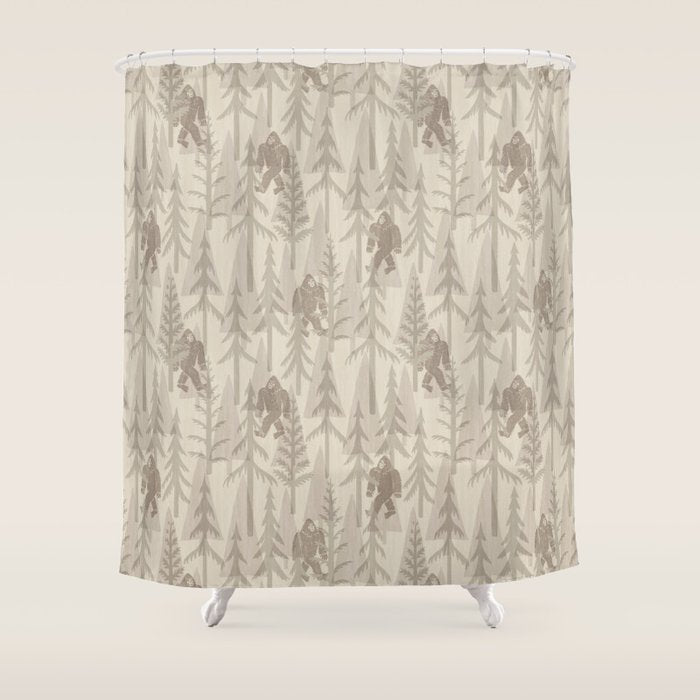 Subtle Sasquatch - Neutral Shower Curtain Gallery Image 1
