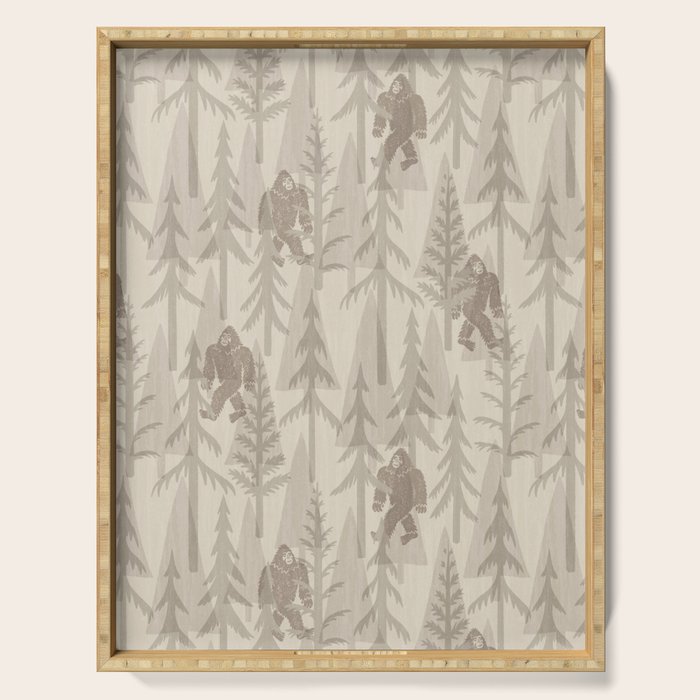 Subtle Sasquatch - Neutral Serving Tray Gallery Image 1