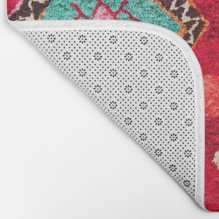 Epic Red Oriental Anthropologie Berber Atlas Moroccan Style Bath Mat Gallery Image 2