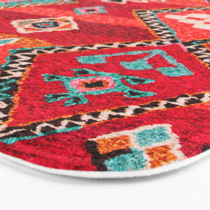 Epic Red Oriental Anthropologie Berber Atlas Moroccan Style Bath Mat Gallery Image 3