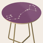 Scorpio Zodiac Star Constellation Line Art Mauve Purple Side Table Gallery Image 2