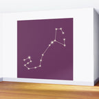 Scorpio Zodiac Star Constellation Line Art Mauve Purple Wall Mural Gallery Image 2