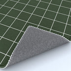 Small Grid Pattern - Deep Green Rug Gallery Image 4