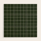 Small Grid Pattern - Deep Green Wood Wall Art Gallery Image 1
