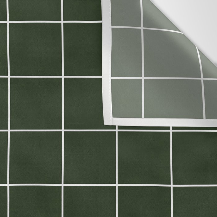 Small Grid Pattern - Deep Green Wall Tapestry Gallery Image 3