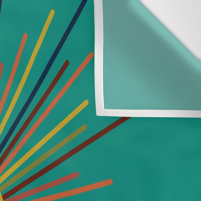 Mid Mod Sun II on Turquoise Teal Wall Tapestry Gallery Image 3