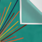 Mid Mod Sun II on Turquoise Teal Wall Tapestry Gallery Image 3