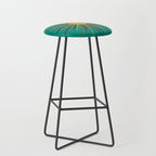 Mid Mod Sun II on Turquoise Teal Stool Gallery Image 1