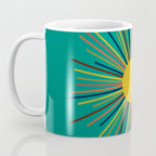 Mid Mod Sun II on Turquoise Teal Coffee Mug Gallery Image 3