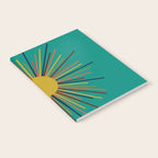 Mid Mod Sun II on Turquoise Teal Notebook Gallery Image 2