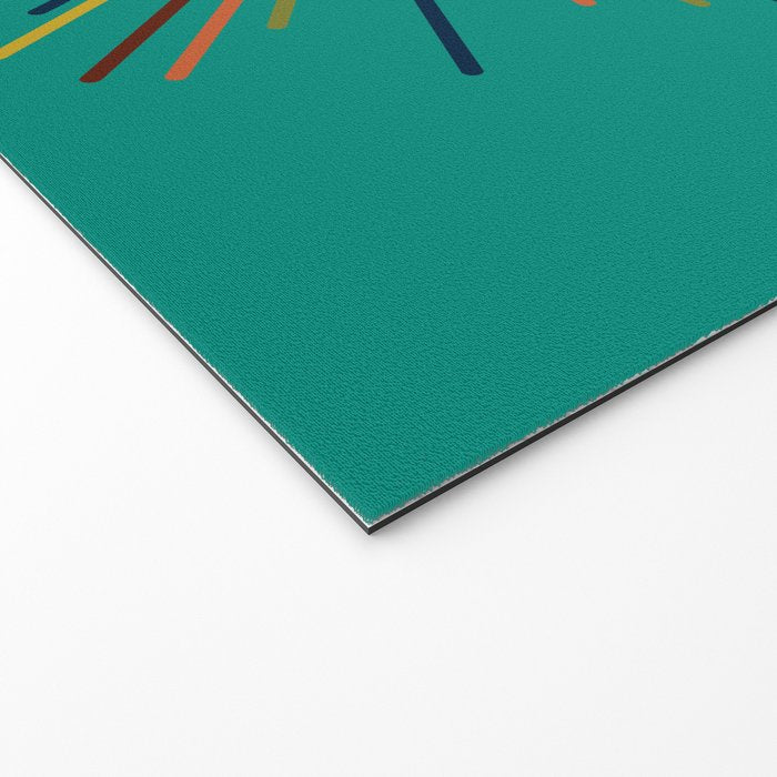 Mid Mod Sun II on Turquoise Teal Welcome Mat Gallery Image 2