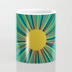 Mid Mod Sun II on Turquoise Teal Coffee Mug Gallery Image 4