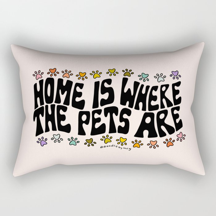Home Is Where The Pets Are Rectangular Pillow Gallery Image 1