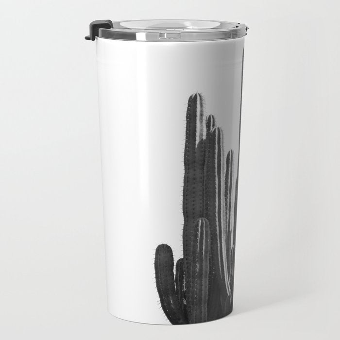 Black and White Cactus Travel Mug Gallery Image 3