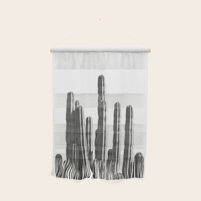 Black and White Cactus Wall Hanging Gallery Image 1
