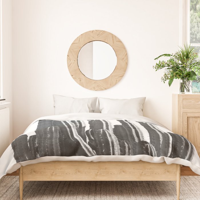 Black and White Cactus Duvet Cover Gallery Image 3