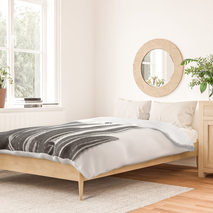 Black and White Cactus Duvet Cover Gallery Image 2