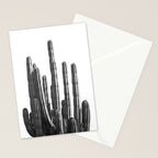 Black and White Cactus Stationery Card Gallery Image 2