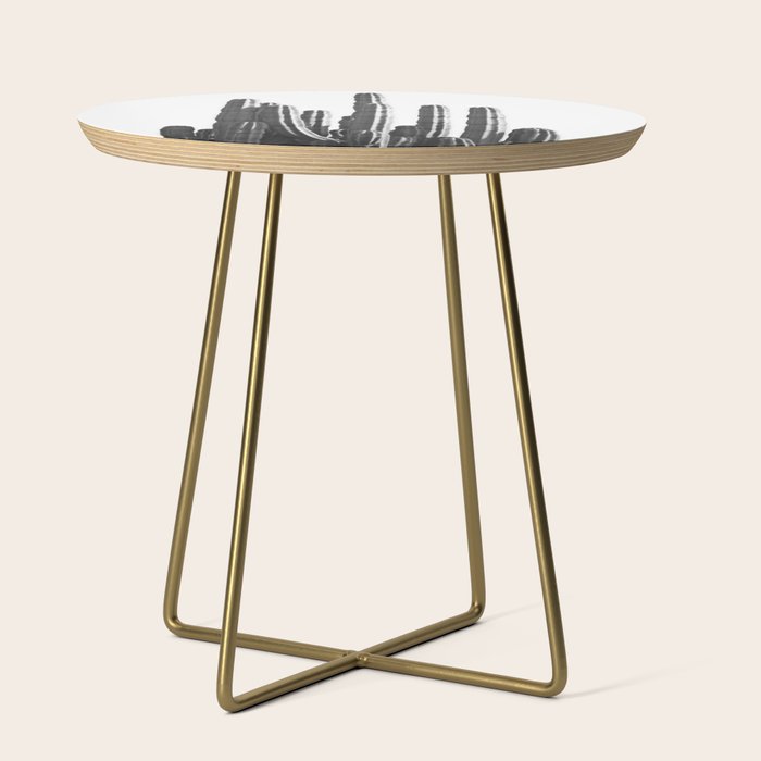 Black and White Cactus Side Table Gallery Image 1