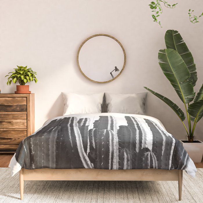 Black and White Cactus Comforter Gallery Image 3