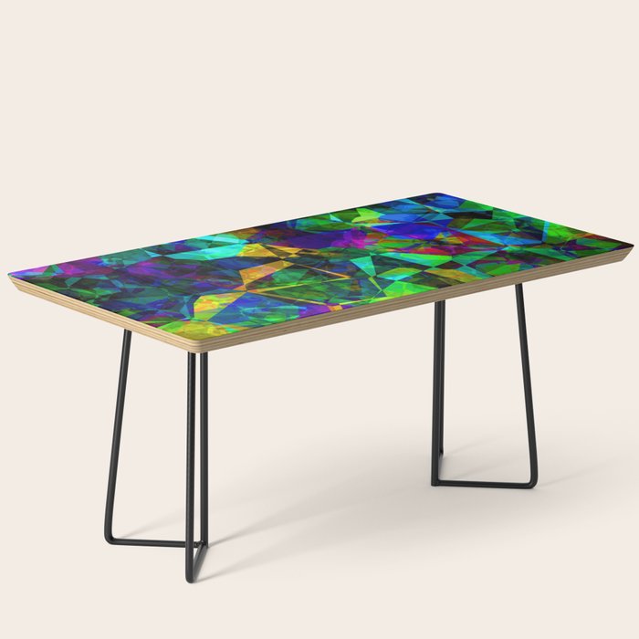 Neon prismatic techno shapes Coffee Table Gallery Image 1