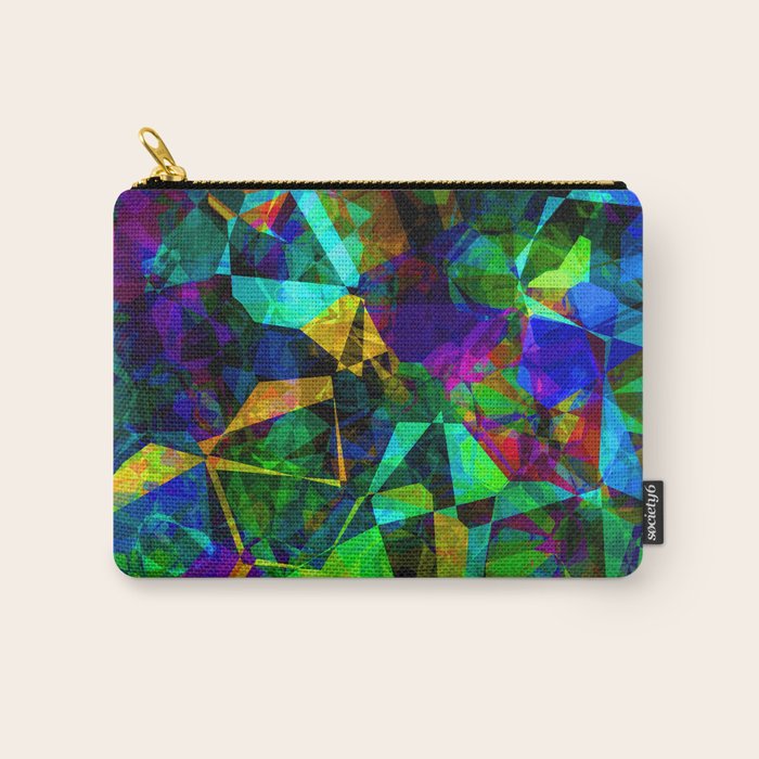 Neon prismatic techno shapes Carry All Pouch Gallery Image 1