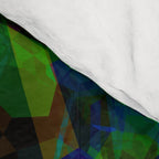 Neon prismatic techno shapes Comforter Gallery Image 4