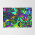 Neon prismatic techno shapes Rug Gallery Image 2