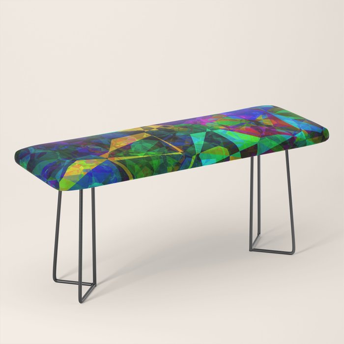 Neon prismatic techno shapes Bench Gallery Image 1