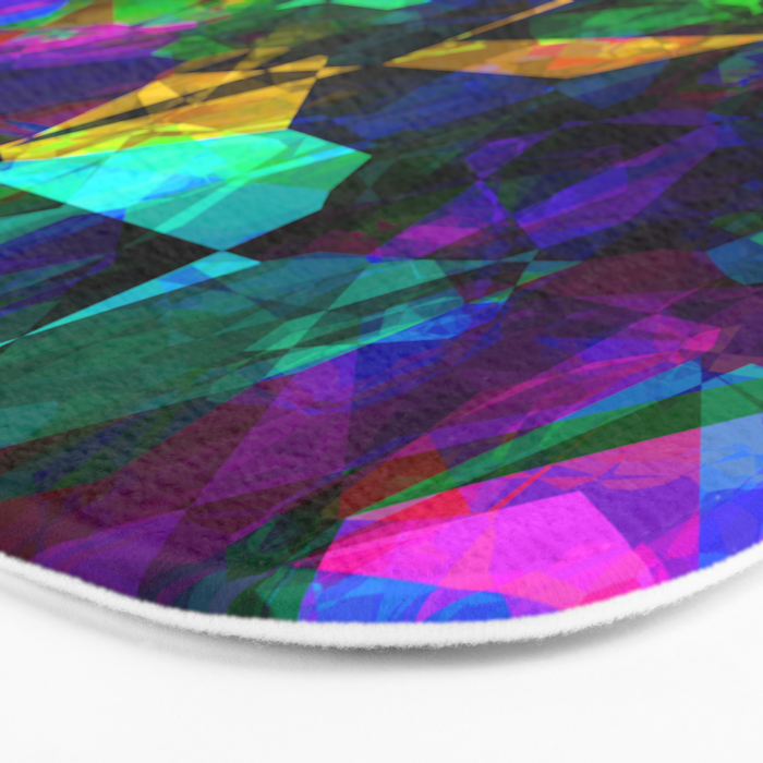 Neon prismatic techno shapes Bath Mat Gallery Image 3