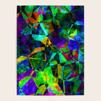 Neon prismatic techno shapes Poster Gallery Image 4
