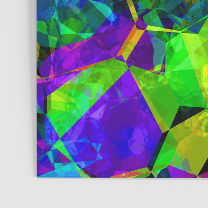 Neon prismatic techno shapes Poster Gallery Image 3