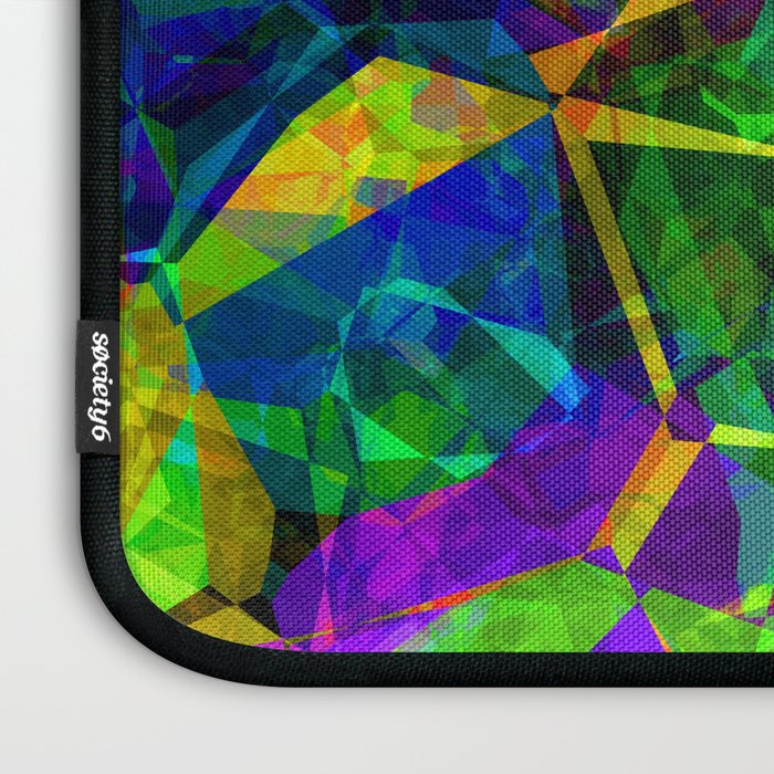 Neon prismatic techno shapes Laptop Sleeve Gallery Image 3
