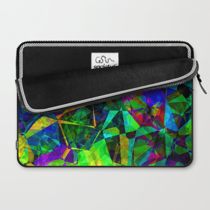 Neon prismatic techno shapes Laptop Sleeve Gallery Image 2