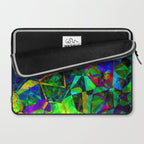 Neon prismatic techno shapes Laptop Sleeve Gallery Image 2