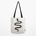 Minimal Snake - Black Tote Bag Gallery Image 2