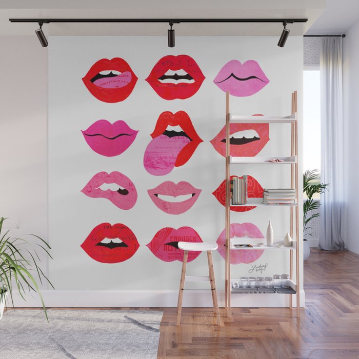 Lips of Love Wall Mural Gallery Image 1