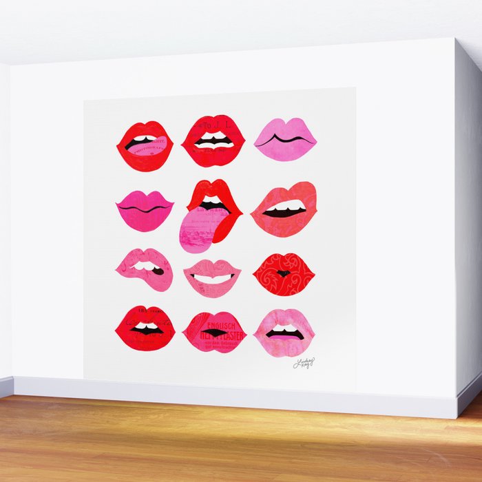 Lips of Love Wall Mural Gallery Image 2