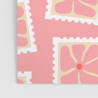 Vintage flower postage stamp pattern Poster Gallery Image 3