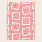 Vintage flower postage stamp pattern Poster Gallery Image 4