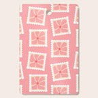 Vintage flower postage stamp pattern Cutting Board Gallery Image 1