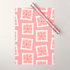 Vintage flower postage stamp pattern Wrapping Paper Gallery Image 1