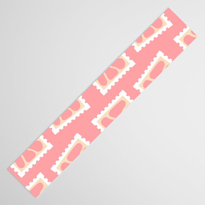 Vintage flower postage stamp pattern Table Runner Gallery Image 3