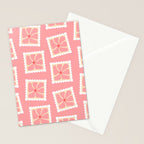 Vintage flower postage stamp pattern Stationery Card Gallery Image 2