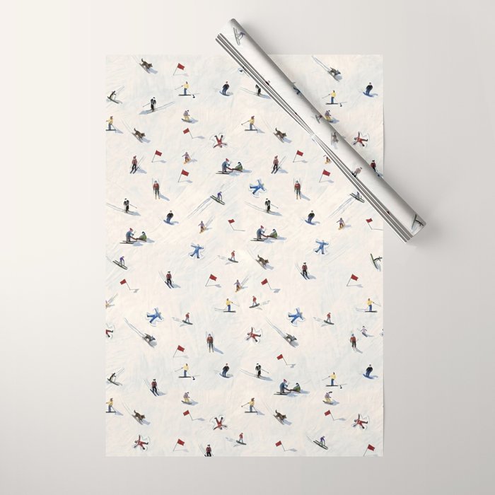 Les Skieurs Wrapping Paper Gallery Image 1