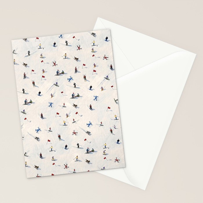 Les Skieurs Stationery Card Gallery Image 2