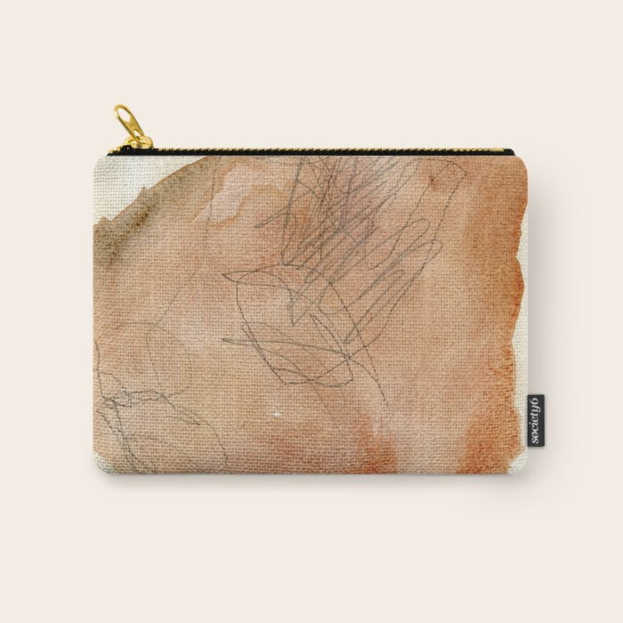 Coming and Going watercolor abstract painting modern minimalist Carry All Pouch Gallery Image 1